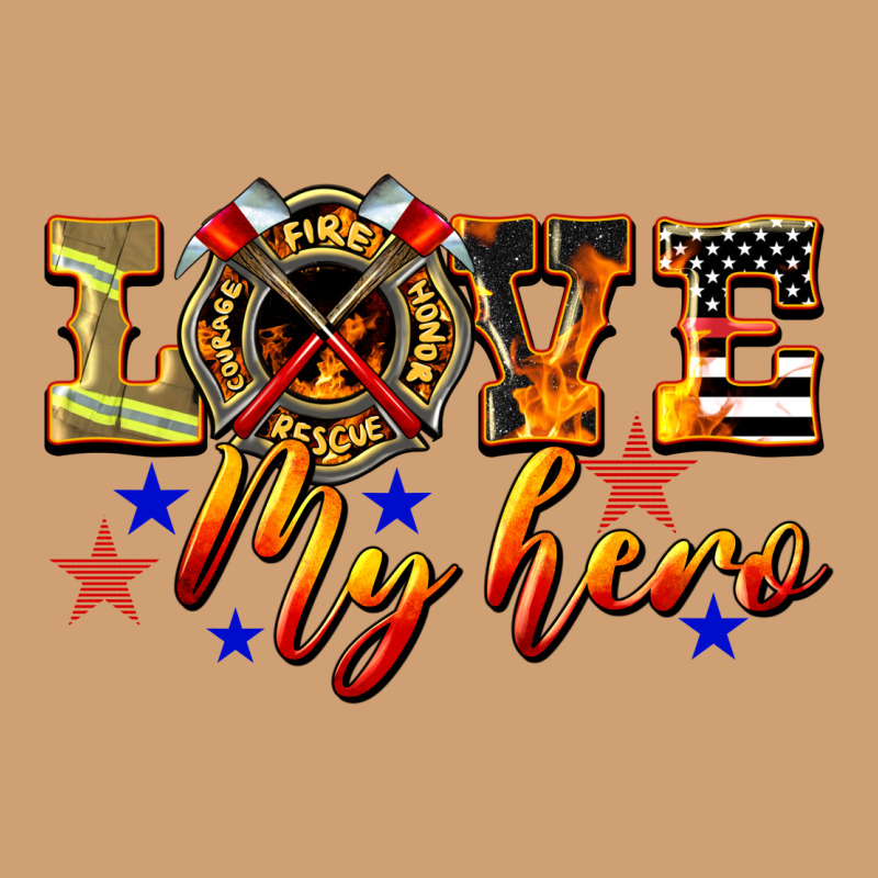 Love My Hero Firefighter Vintage Tee by LillyAllenDesigns | Teevron