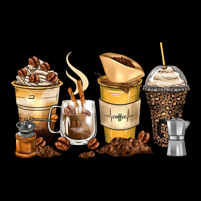 Coffee Cups Ladies Tee by Zillion Design Studio | Teevron