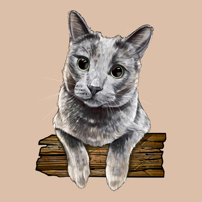 Russian Blue Cat Face Urban Heavy Tee by LillyAllenDesigns | Teevron