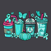 Ovarian Cancer Coffee Cups Teal Ribbon Heavyweight Hoodie | Teevron