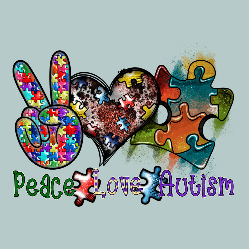 Peace Love Autism Heavy Core Tee by SublimationCraftShop | Teevron