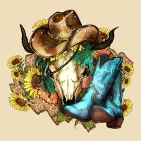Cow Skull Cowboy Boots Hats Sunflowers Premium Hoodie | Teevron
