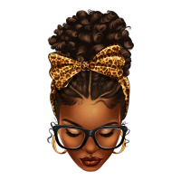 afro messy bun leopard bow | Teevron