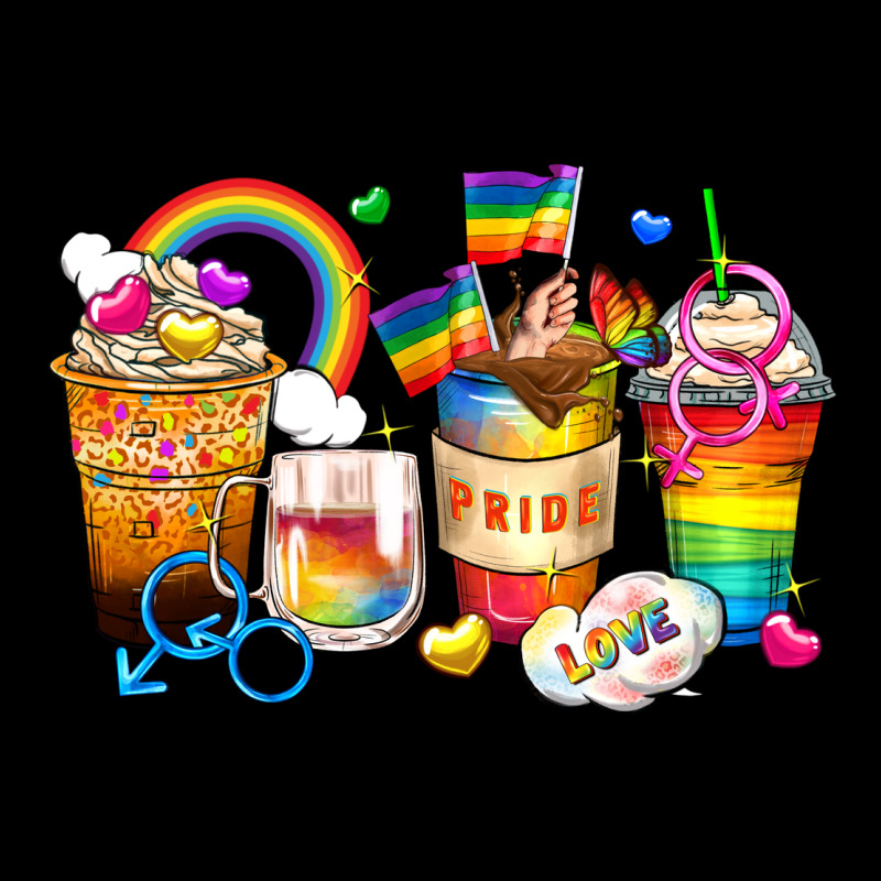 Pride Coffee Cups Ladies Tee by Zillion Design Studio | Teevron