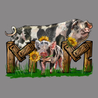 Western Mom With Spotted Pig And Baby Pig Vintage Tee | Teevron
