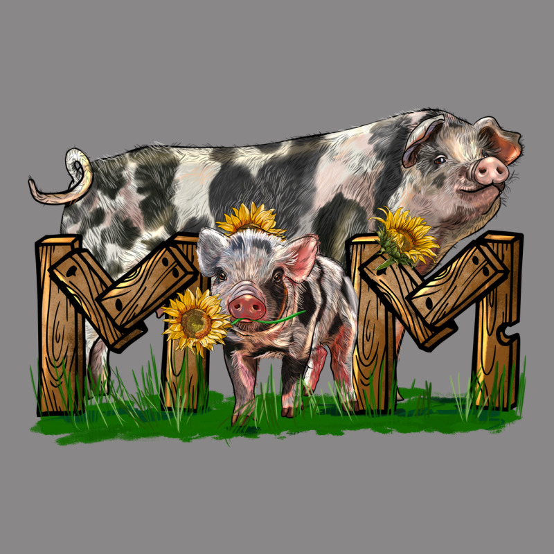 Western Mom With Spotted Pig And Baby Pig Vintage Tee by LillyAllenDesigns | Teevron