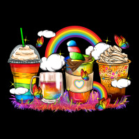 Rainbow Coffee Cups Ladies Tee | Teevron