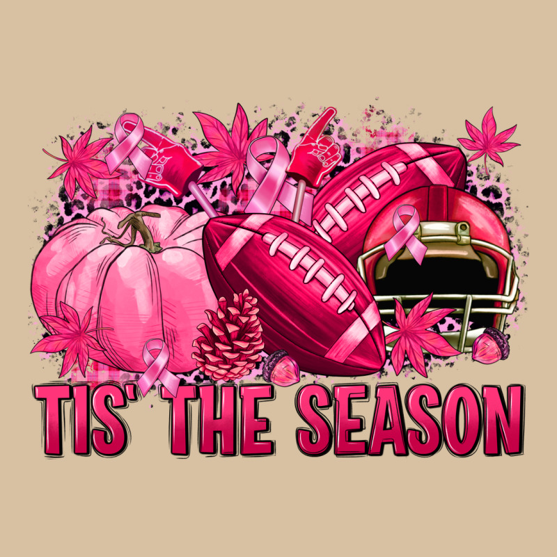 Tis' The Season Football Breast Cancer Heavyweight Hoodie by NancyCooperArtShop | Teevron