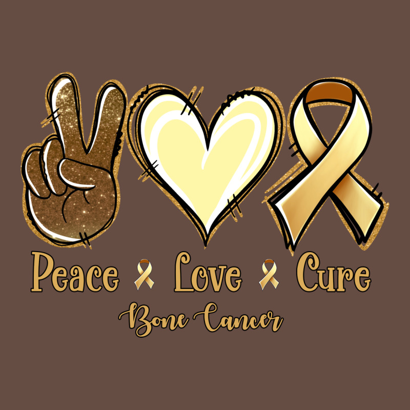 Peace Love Cure Bone Cancer Long Sleeve Tee by NancyCooperArtShop | Teevron