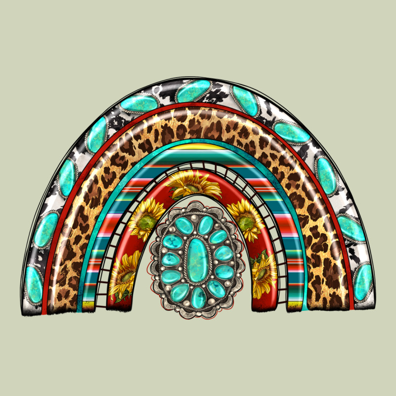 Western Rainbow With Leopard And Gemstone Heavyweight Hoodie by texasbilliewilder | Teevron