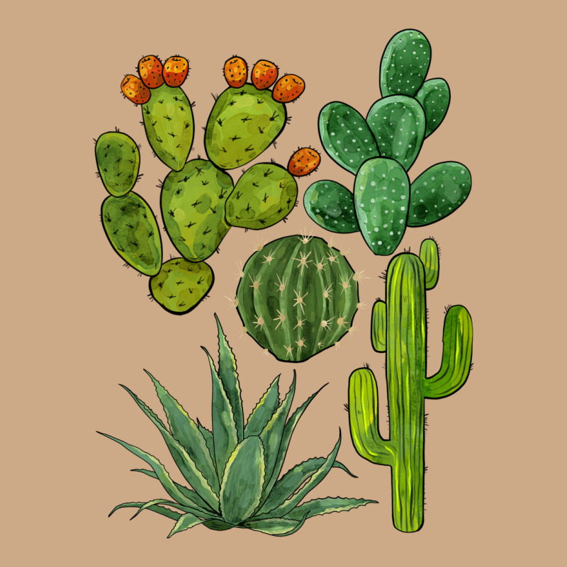 Watercolor Cactus Bundle Preview Vintage Hoodie by BarkalooDesign | Teevron