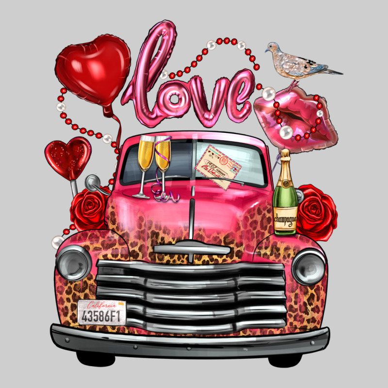 Valentine's Day Truck Love Bird Letter Premium Tee by FaDigitalArtStudio | Teevron