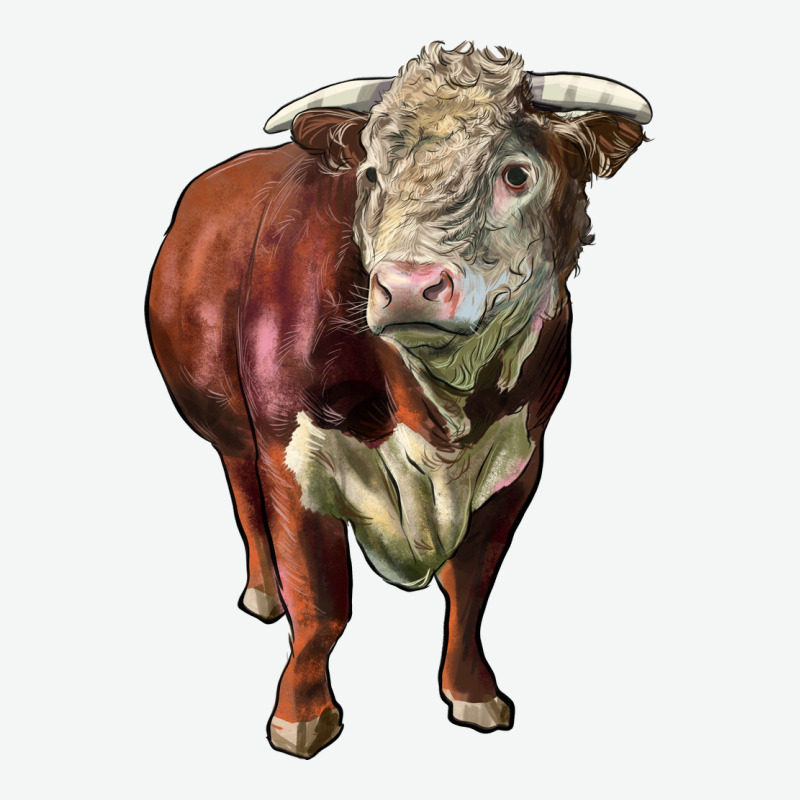 Hereford Bull Face Urban Heavy Tee by LillyAllenDesigns | Teevron