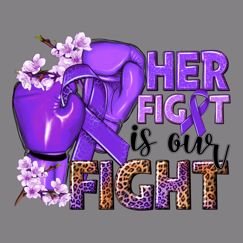 Her Fight Is Our Fight Purple Ribbon Heavyweight Hoodie by NancyCooperArtShop | Teevron