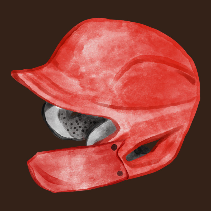 Red Baseball Batting Helmet Fa Element Heavy Core Tee by FaDigitalArtStudio | Teevron