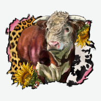 Hereford Bull Western Background Urban Heavy Tee | Teevron