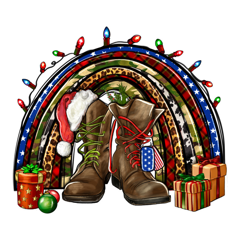 Army Christmas Rainbow Premium Sweatshirt by NancyCooperArtShop | Teevron