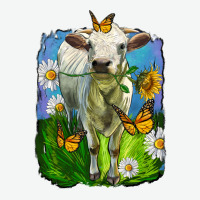 Charolais Heifer With Sunflower And Daisies Urban Heavy Tee | Teevron
