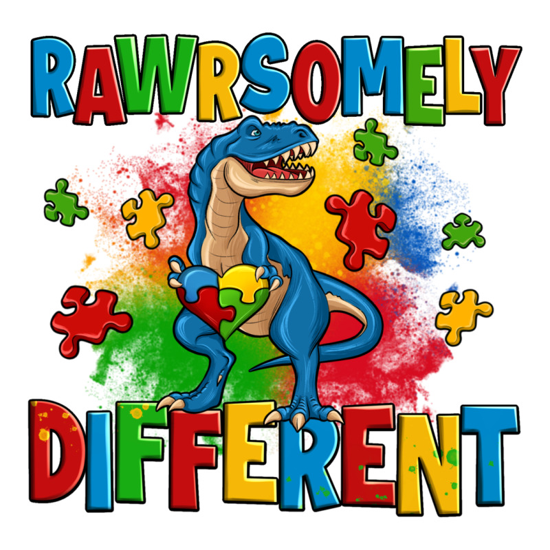 Rawrsomely Different Autism Trex Ladies Tee by Zillion Design Studio | Teevron