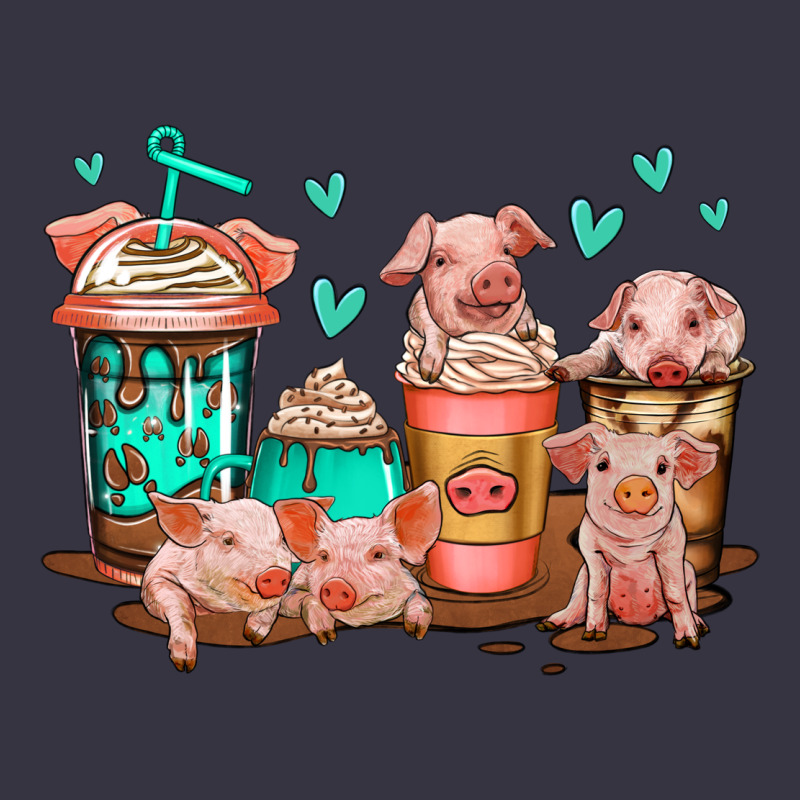 Cute Pigs Coffee Vintage Hoodie by Jasminsmagicworld | Teevron