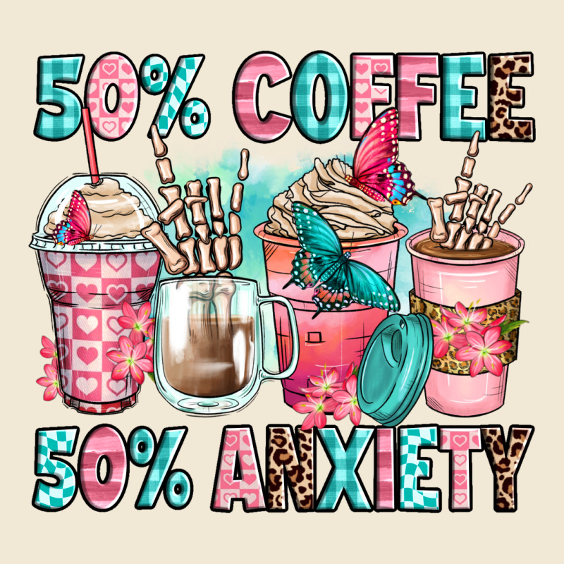 50 Coffee 50 Anxiety Coffee Cups Ladies Tee by Zillion Design Studio | Teevron
