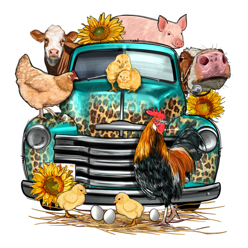 Farm Truck Farm Animals Premium Tee by FaDigitalArtStudio | Teevron