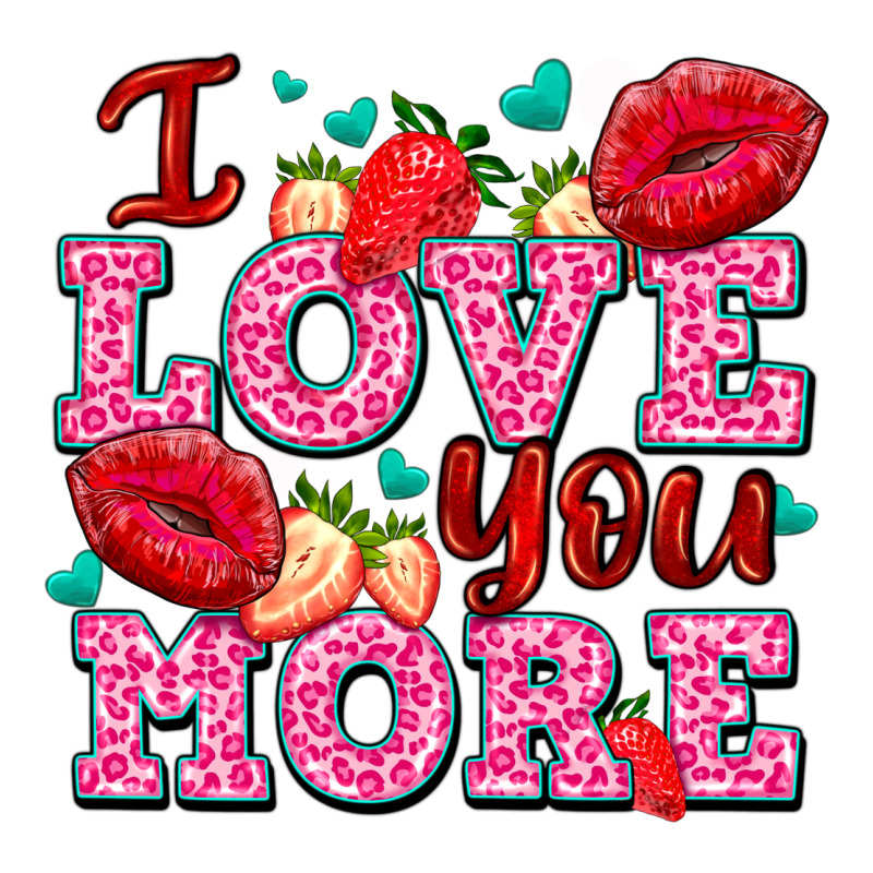 I Love You More With Lips And Strawberry Urban Heavy Tee by AdoDesignShop | Teevron