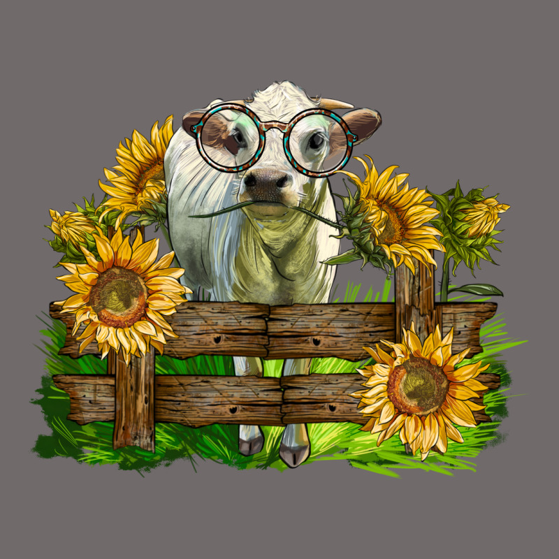 Charolais Heifer With Sunflowers Urban Heavy Tee by LillyAllenDesigns | Teevron
