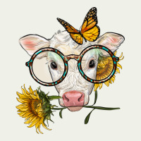 Charolais Calf With Sunflowers And Butterfly Urban Heavy Tee | Teevron
