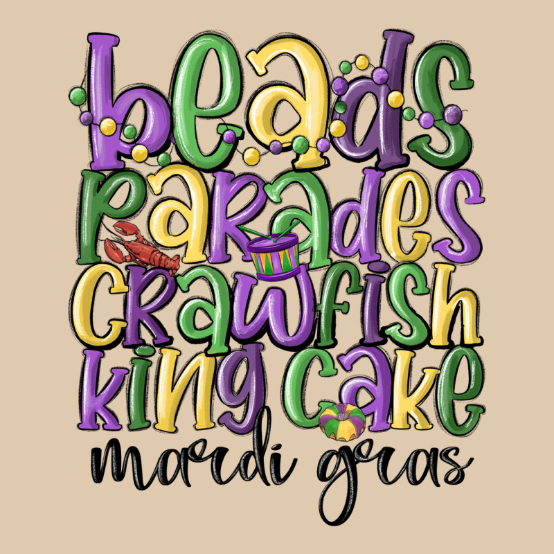 Beads Parades Crawfish King Cake Mardi Gras Heavyweight Sweatshirt by MaliasSmallBusiness | Teevron