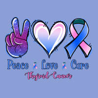 Peace Love Cure Thyroid Cancer Long Sleeve Tee | Teevron