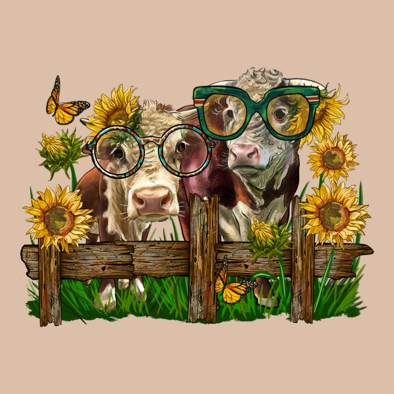 Hereford Bull And Heifer With Sunflowers Urban Heavy Tee by LillyAllenDesigns | Teevron