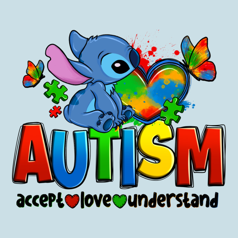 Autism Stitch Accept Love Understand Ladies Tee by Zillion Design Studio | Teevron