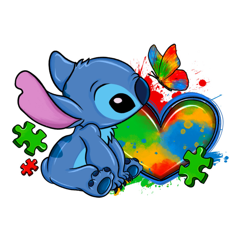 Autism Stitch Heart Ladies Tee by Zillion Design Studio | Teevron