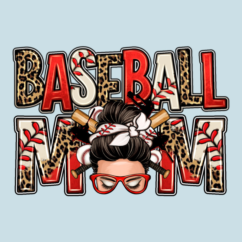 Baseball Mom Messy Bun Ladies Tee by Zillion Design Studio | Teevron