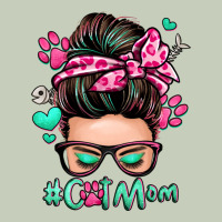 Cat Mom Messy Bun Ladies Tee | Teevron