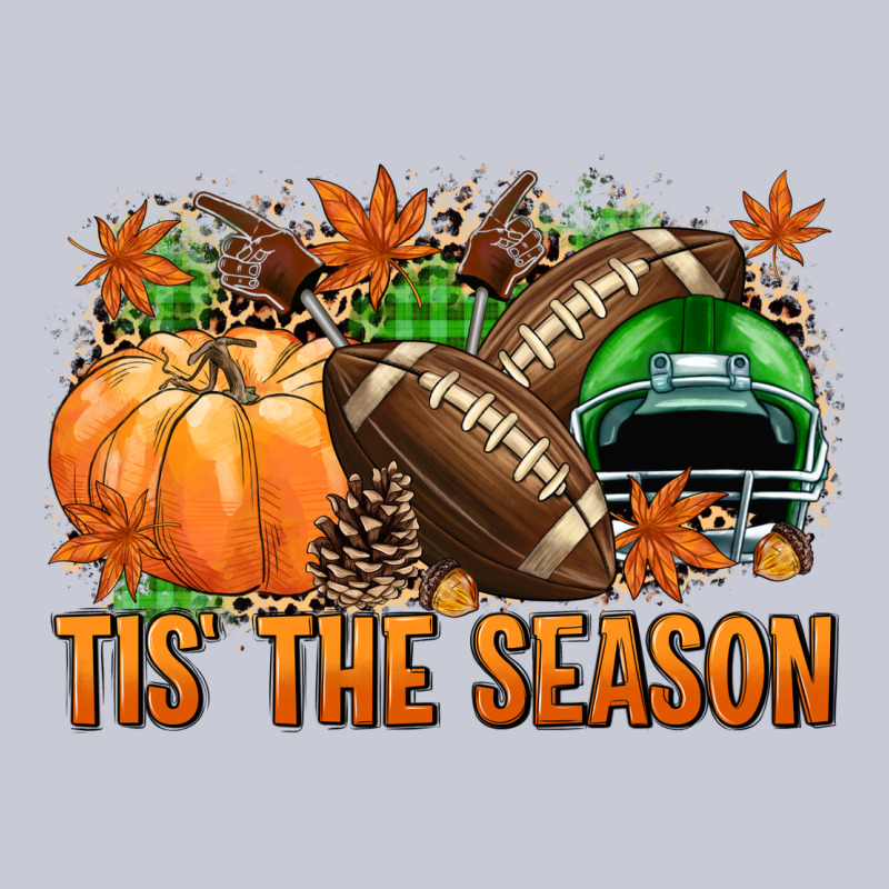 Tis' The Season Football Green Helmet Heavyweight Hoodie by NancyCooperArtShop | Teevron