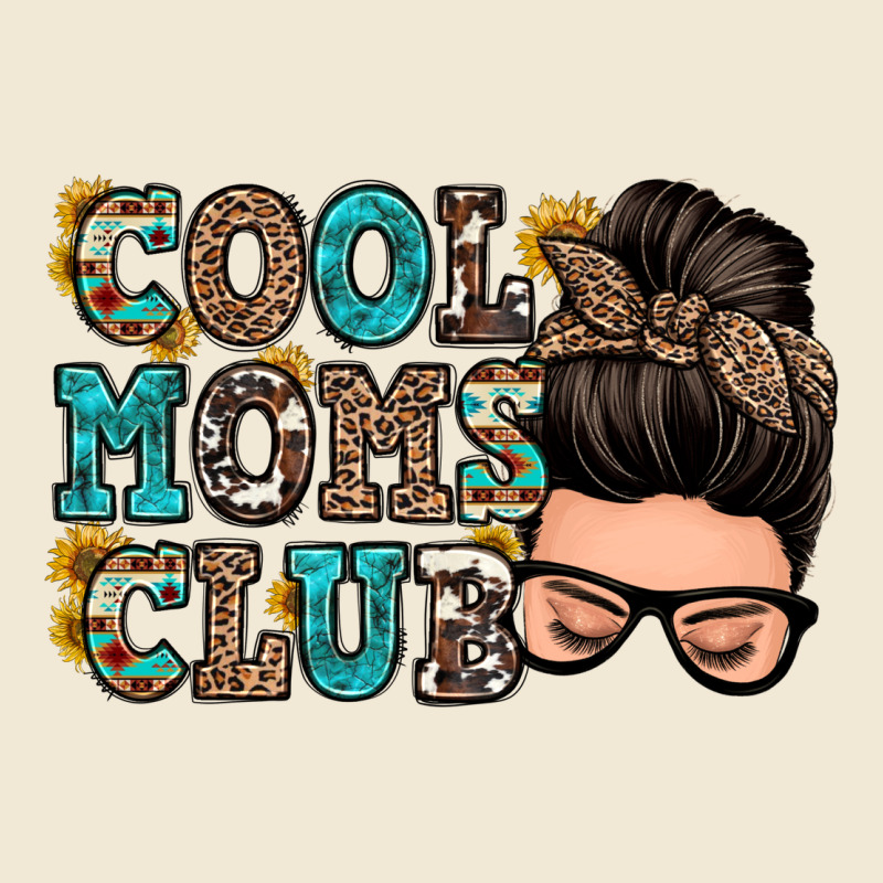 Cool Moms Club Messy Bun Ladies Tee by Zillion Design Studio | Teevron