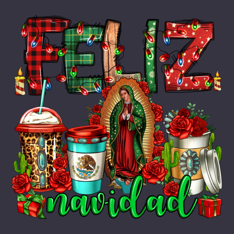 Feliz Navidad Lady Of Guadalupe Christmas Coffee Vintage Hoodie by Jasminsmagicworld | Teevron