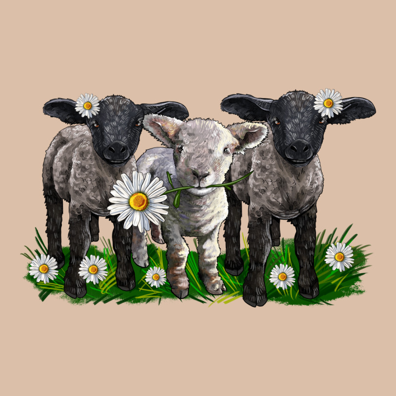 Baby Sheeps With Daisies Urban Heavy Tee by LillyAllenDesigns | Teevron