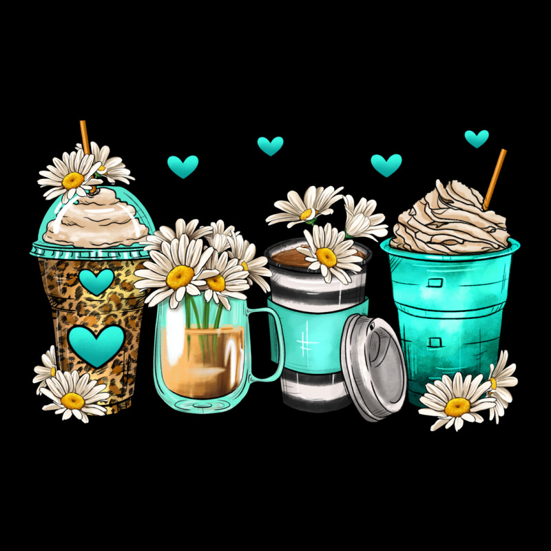 Daisy Coffee Cups Ladies Tee by Zillion Design Studio | Teevron