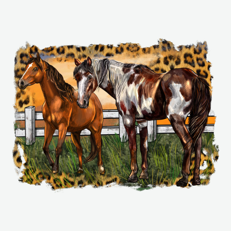 2 Horses At The Ranch Urban Heavy Tee by LillyAllenDesigns | Teevron