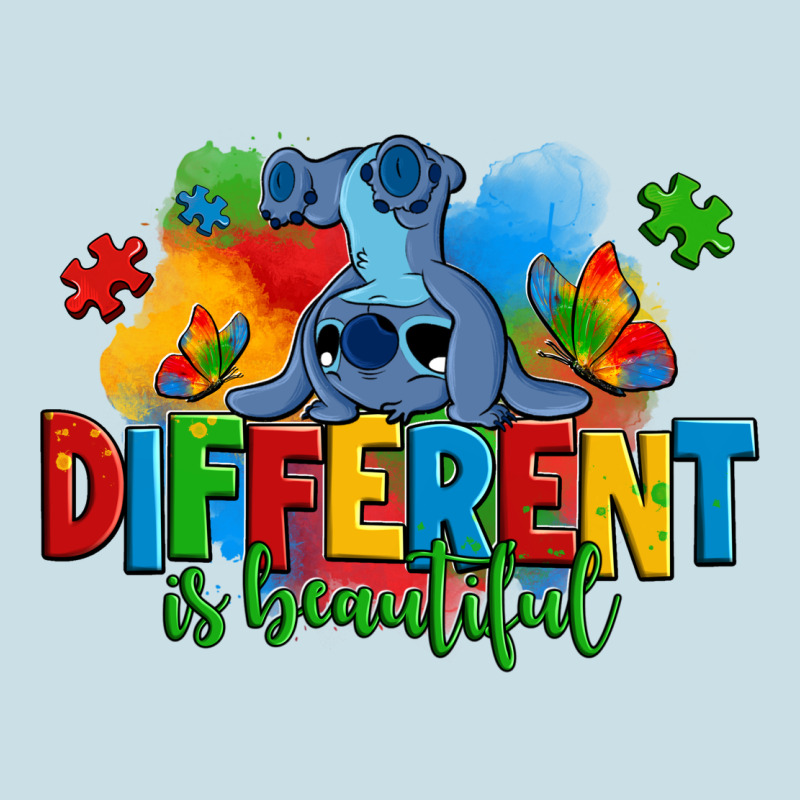 Different Is Beautiful Autism Stitch Ladies Tee by Zillion Design Studio | Teevron