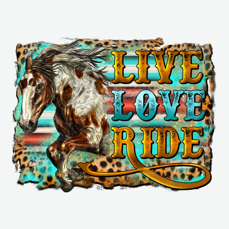 Live Love Ride Horse Urban Heavy Tee by LillyAllenDesigns | Teevron
