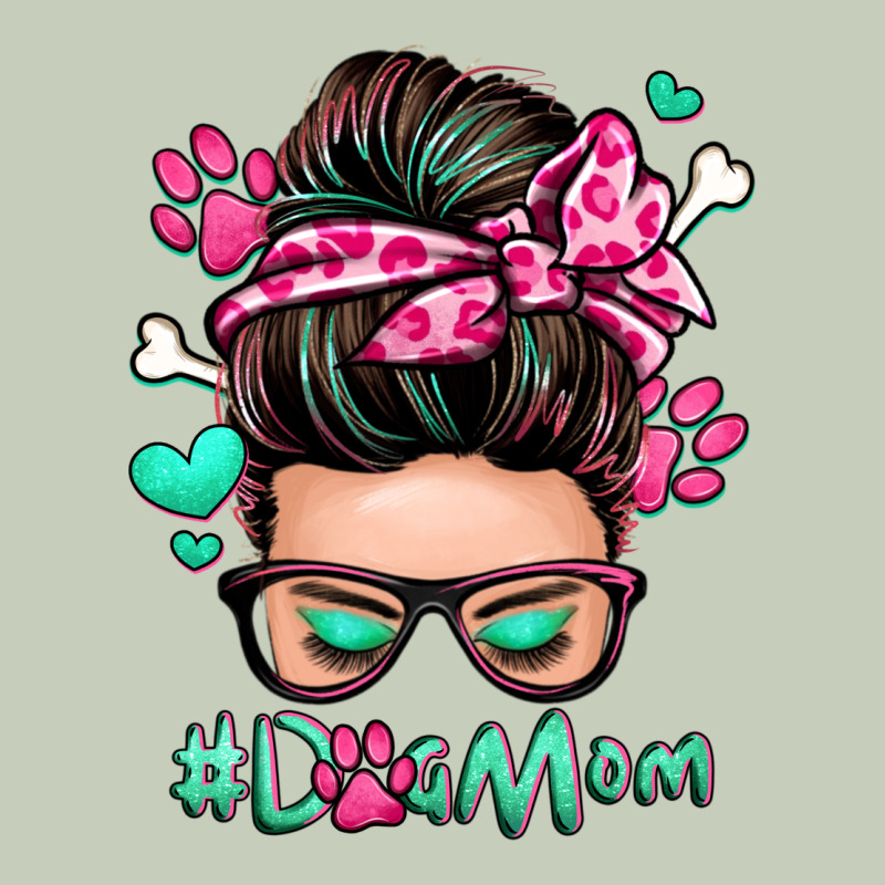 Dog Mom Messy Bun Ladies Tee by Zillion Design Studio | Teevron