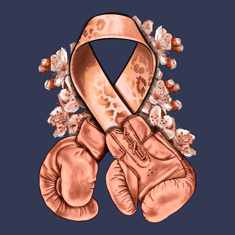 Uterine Cancer Peach Ribbon With Boxing Gloves Heavyweight Hoodie by NancyCooperArtShop | Teevron