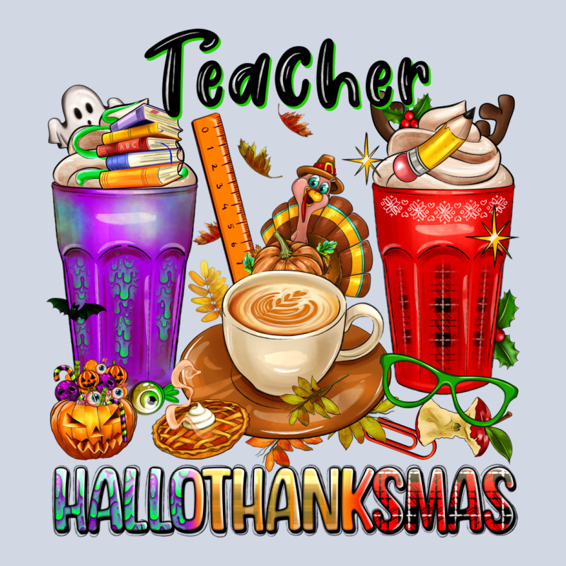 Hallothanksmas Teacher Premium Sweatshirt by texasbilliewilder | Teevron