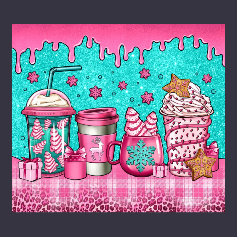 Pink Christmas Coffee Vintage Hoodie by Jasminsmagicworld | Teevron