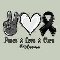 Peace Love Cure Melanoma Cancer Long Sleeve Tee | Teevron