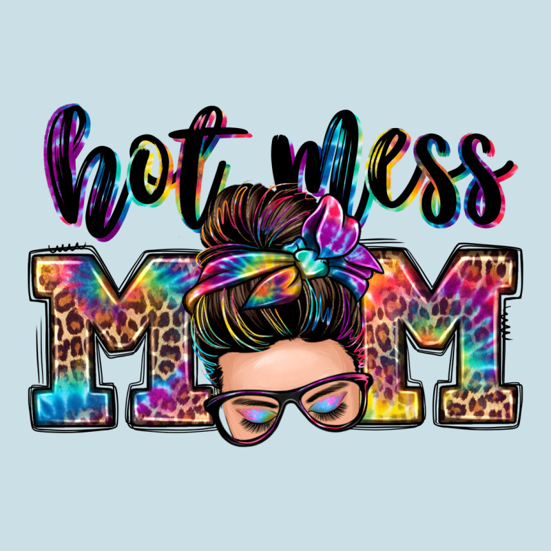 Hot Mess Mom Messy Bun Ladies Tee by Zillion Design Studio | Teevron